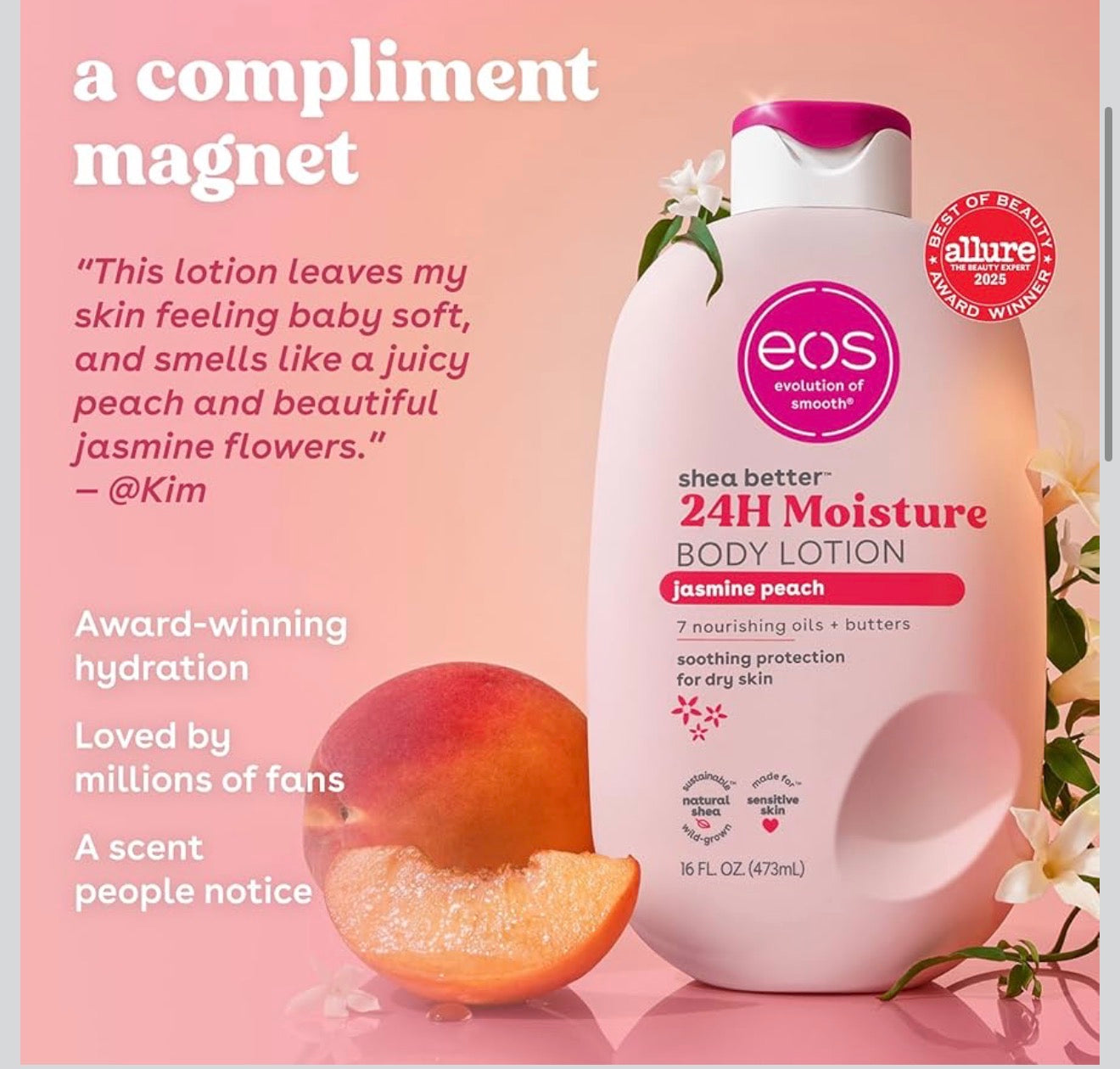 EOS Jasmine Peach lotion