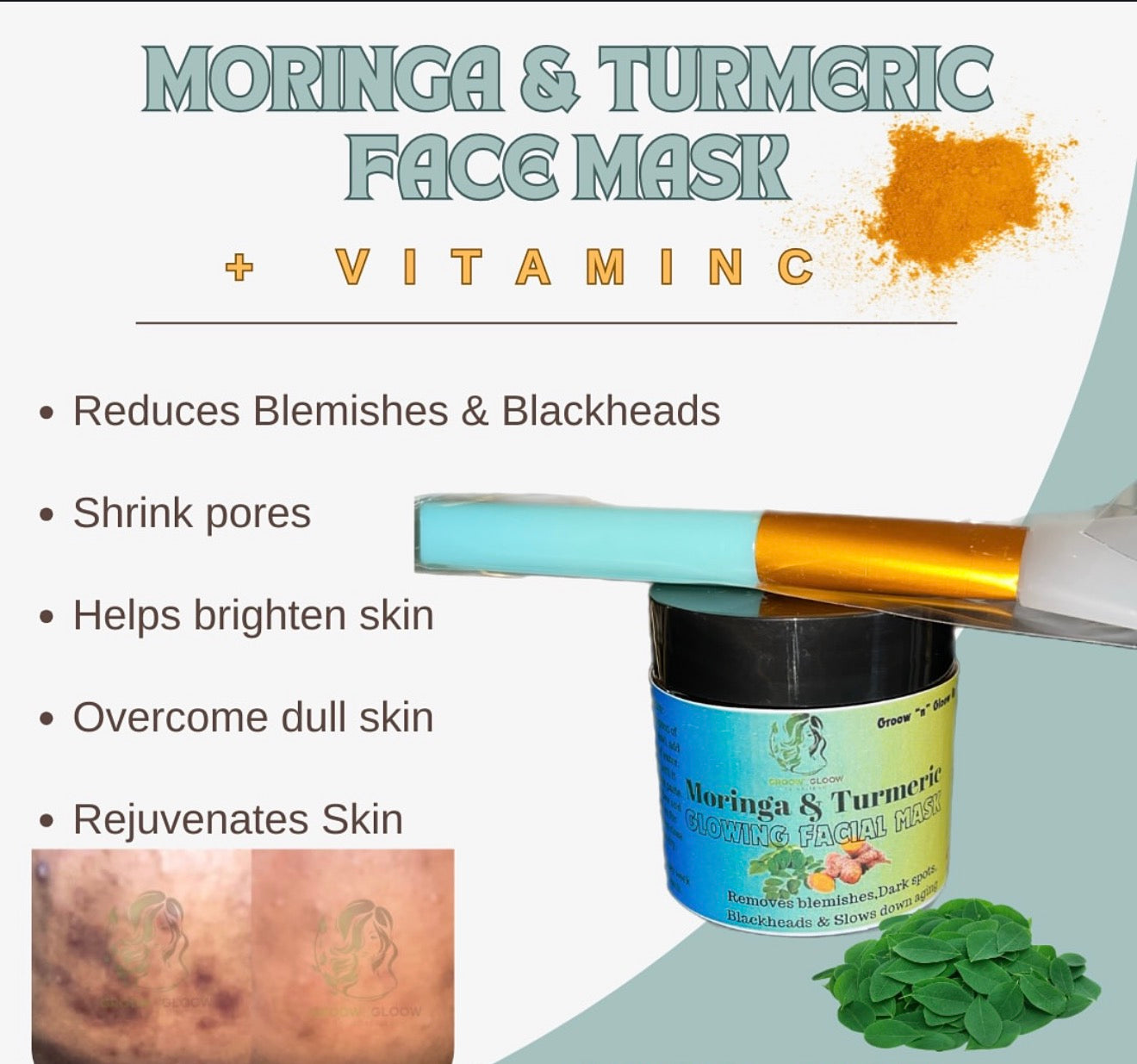 Moringa & Turmeric + Vitamin C face Mask